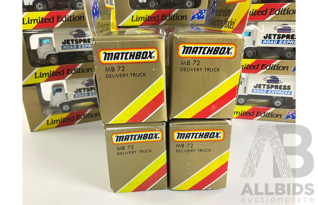 Twenty Matchbox Australian Collectors Model Limited Edition Jetspress Road Express Delivery Trucks