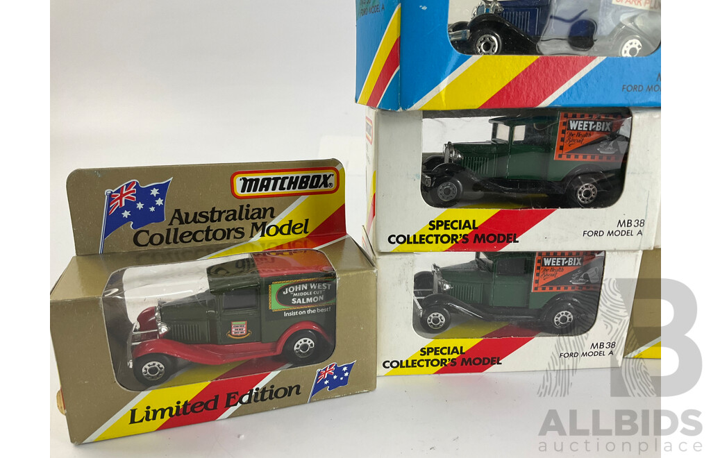 Twelve Matchbox Australian Collectors Model/Special Collector's Model Trucks Including Champion, John West, Royal Mail, Weetbix, Bonds, BBC