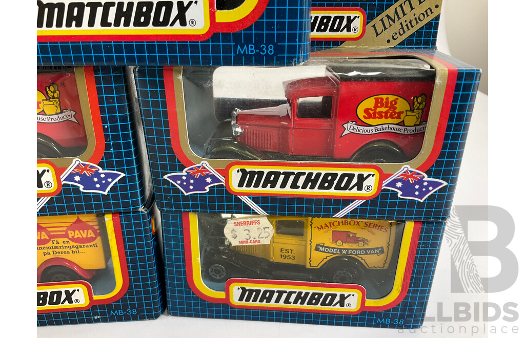 Twelve  Matchbox Ford Model T and A Promotional Trucks Including Isle of Man, Rowntrees, Mitre 10, Chester Children Hospital