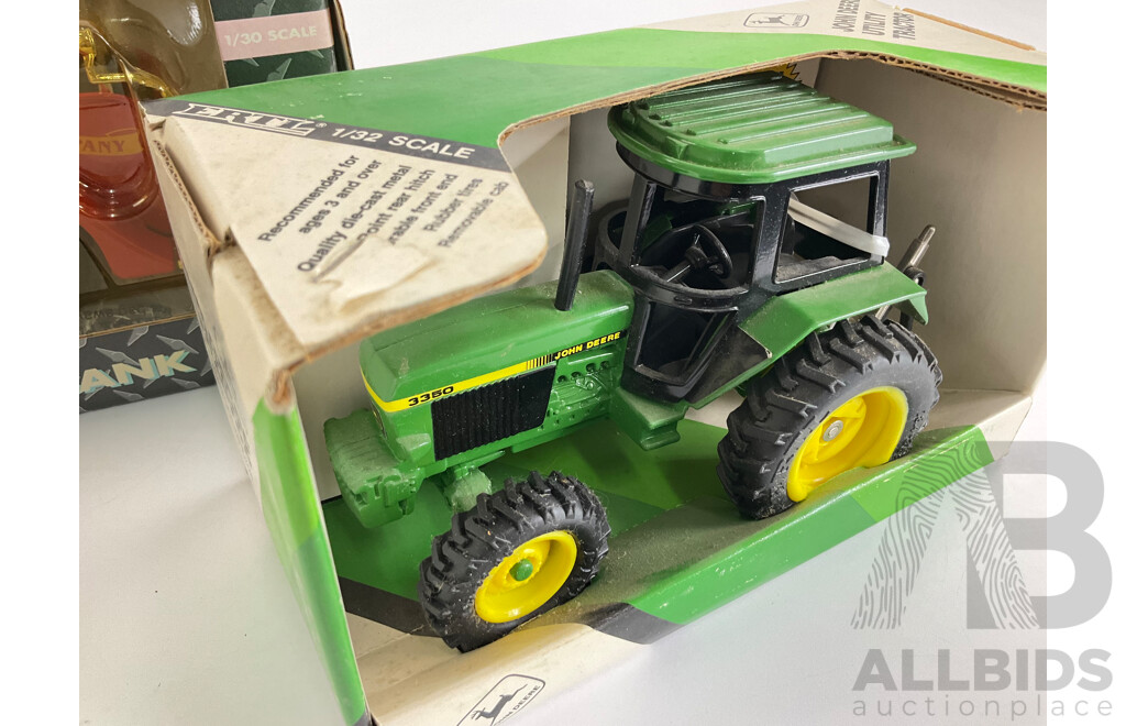 Ertl 1937 Ahrens-Fox Fire Truck Bank and John Deere Utility Tractor