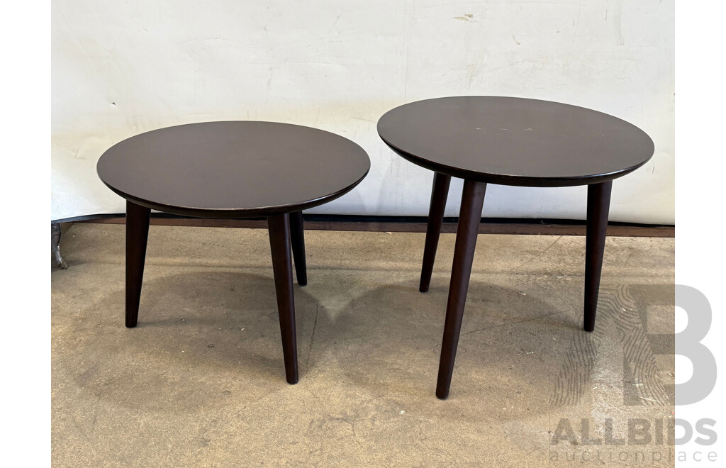 Small Round Side Tables - Lot of 2