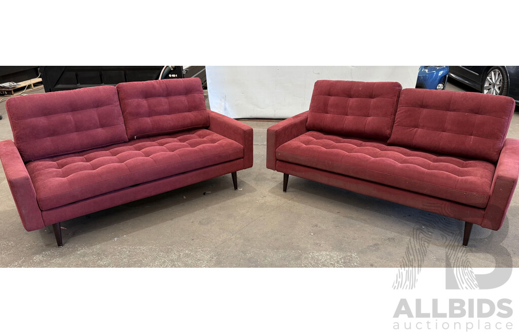 King Furniture 2 Seater Lounge Chair - Lot of 2