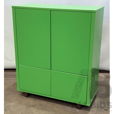 Funky Green 2 Door/2 Drawer Storage Cabinet