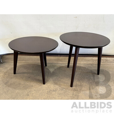 Small Round Side Tables - Lot of 2