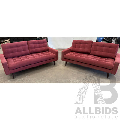 King Furniture 2 Seater Lounge Chair - Lot of 2