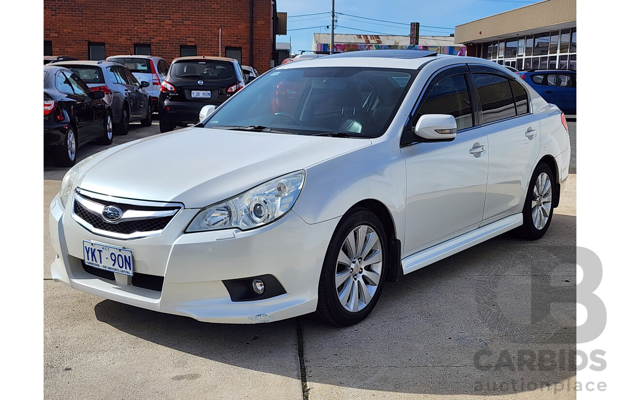 9/2009 Subaru Liberty 3.6R Premium (sat) MY10 4d Sedan White 3.6L