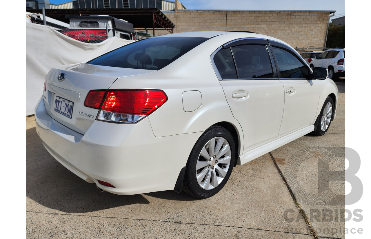 9/2009 Subaru Liberty 3.6R Premium (sat) MY10 4d Sedan White 3.6L