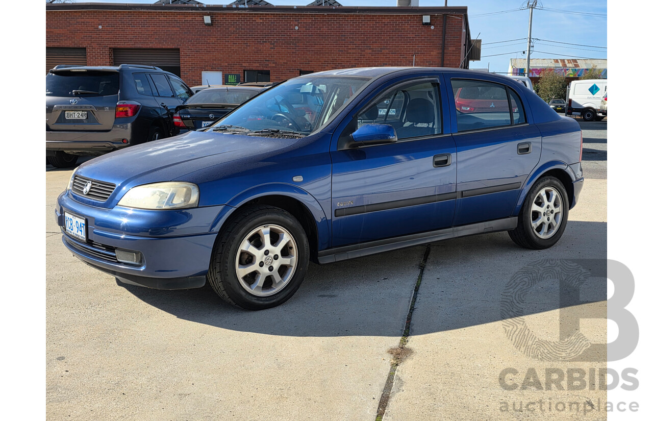 5/2002 Holden Astra Equipe TS 5d Hatchback Blue 1.8L