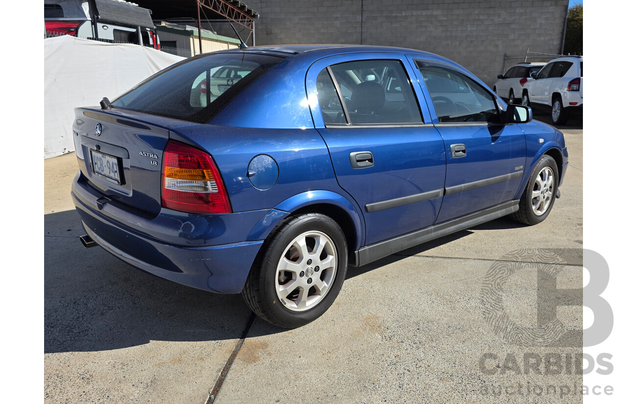 5/2002 Holden Astra Equipe TS 5d Hatchback Blue 1.8L