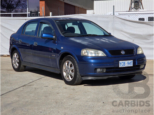 5/2002 Holden Astra Equipe TS 5d Hatchback Blue 1.8L