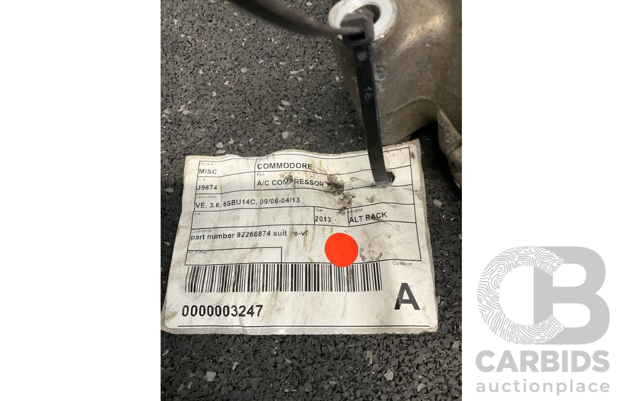 Commodore A/C Compressor (part No 92266874 Suit Ve-vf) - Lot of 2