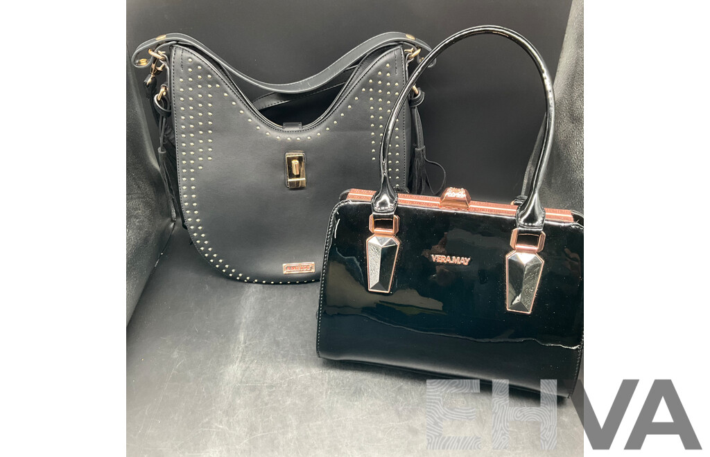 AMEISE Black Shoulder Bag & VERAMAY Handbag - Lot of 2