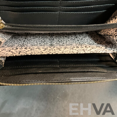 2x Snakeskin Purse & Dior Makeup Bag & Assorted Wallets - Lot of 6