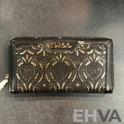 2x Snakeskin Purse & Dior Makeup Bag & Assorted Wallets - Lot of 6