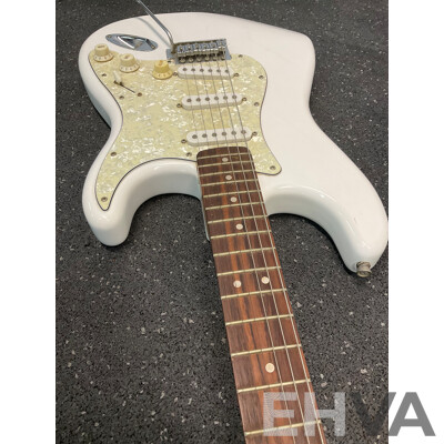SQUIER by Fender Strat Electric Guitar in White Pearl