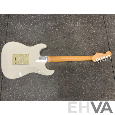 SQUIER by Fender Strat Electric Guitar in White Pearl