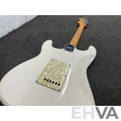 SQUIER by Fender Strat Electric Guitar in White Pearl