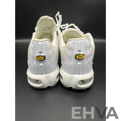 Air Max Plus Light Retro Aqua Fade Sneakers, Air Max Plus White Mens Sneakers - Both Branded NIKE - Lot of 2