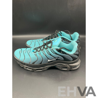 Air Max Plus Light Retro Aqua Fade Sneakers, Air Max Plus White Mens Sneakers - Both Branded NIKE - Lot of 2