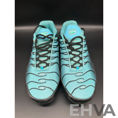 Air Max Plus Light Retro Aqua Fade Sneakers, Air Max Plus White Mens Sneakers - Both Branded NIKE - Lot of 2