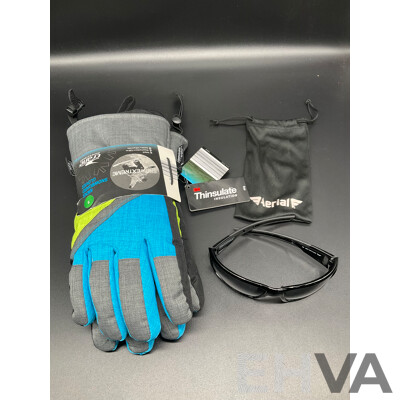Collection of Caps (x14), Snow Gloves and AERIAL Sunglases - Lot of 16