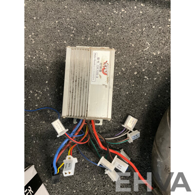 Electric Scooter and Spare Part Including Wheels, Batteries and More
