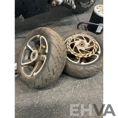 Electric Scooter and Spare Part Including Wheels, Batteries and More