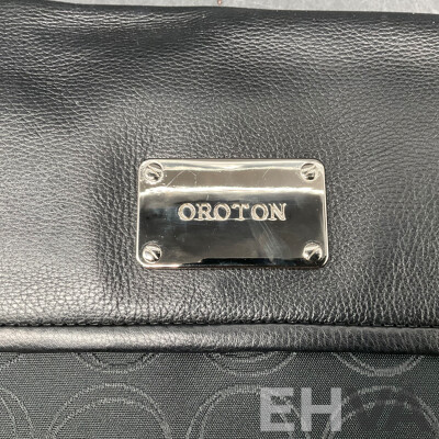 OROTON Shoulder Bag & BLUE ILLUSION Black Tote Bag - Lot of 2