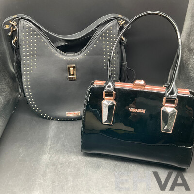 AMEISE Black Shoulder Bag & VERAMAY Handbag - Lot of 2