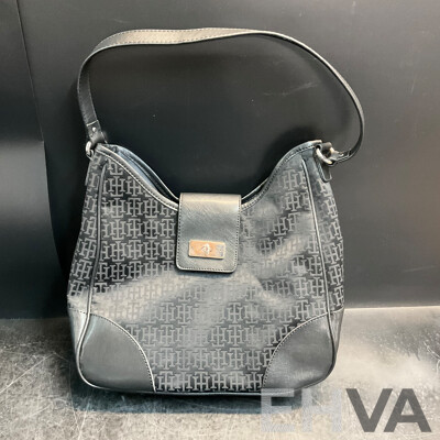 TOMMY HILGER Monogram & Black Shoulder Bag - Lot of 2
