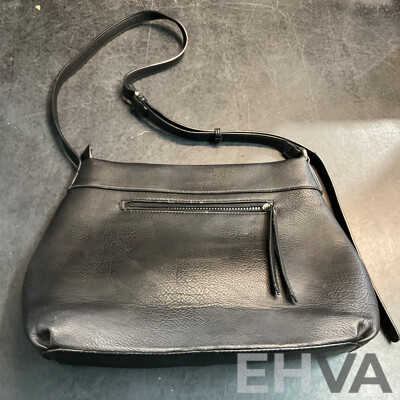 STATUS ANXIETY Leather Crossbody Bag & BASQUE Black Shoulder Bag & CEllINI Crossbody Bag - Lot of 4