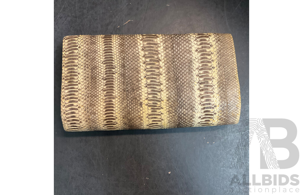2x Snakeskin Purse & Dior Makeup Bag & Assorted Wallets - Lot of 6