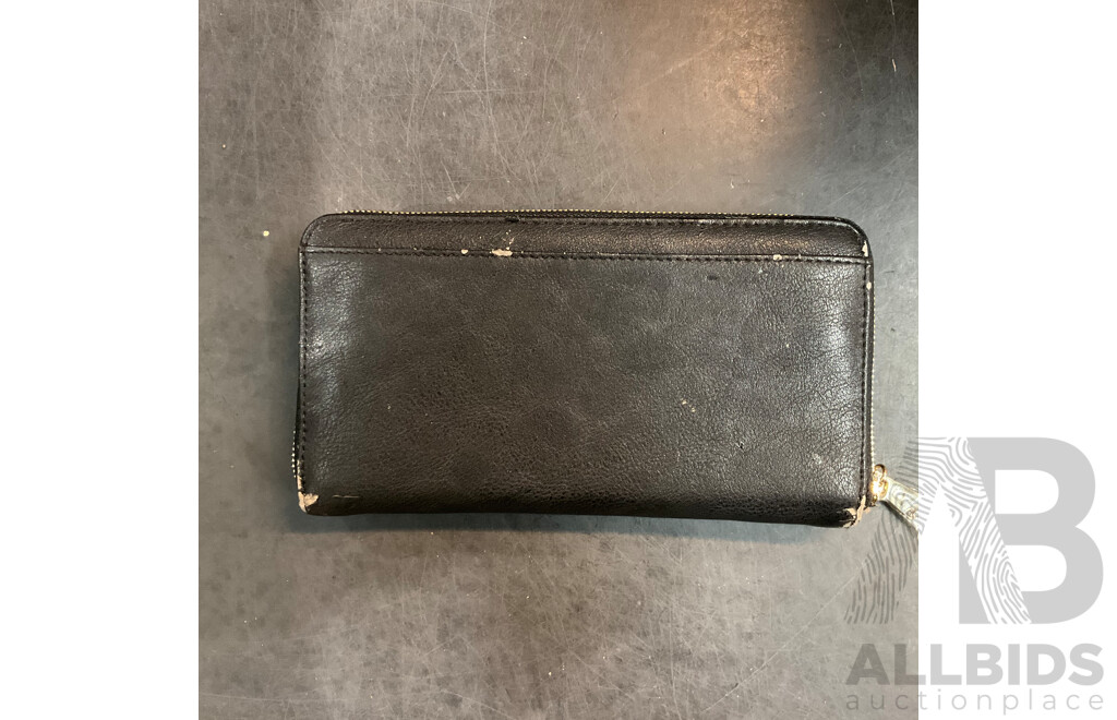 2x Snakeskin Purse & Dior Makeup Bag & Assorted Wallets - Lot of 6