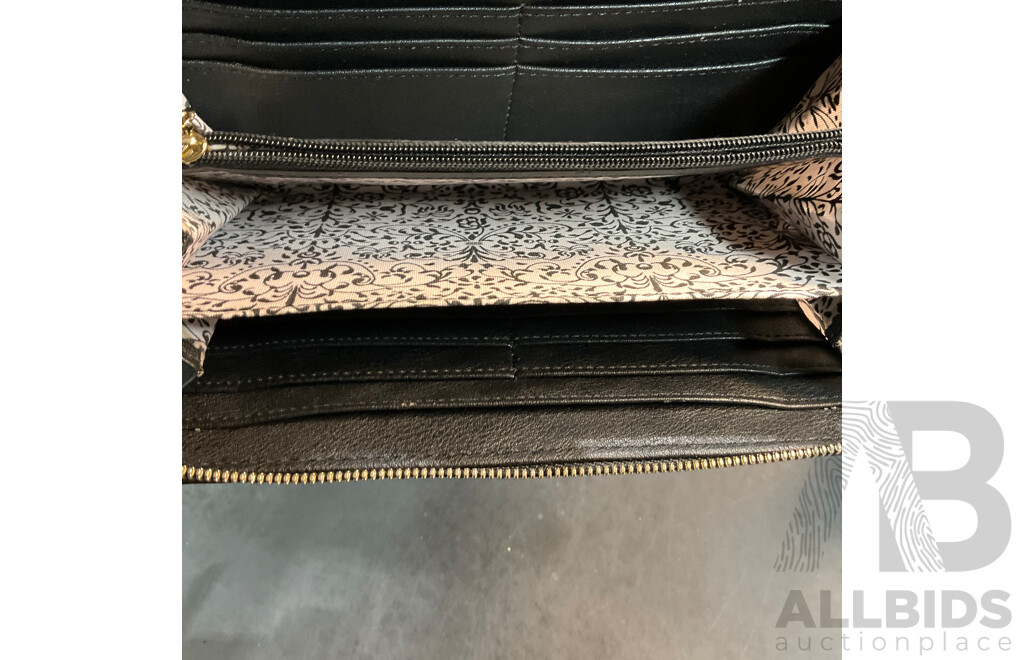 2x Snakeskin Purse & Dior Makeup Bag & Assorted Wallets - Lot of 6