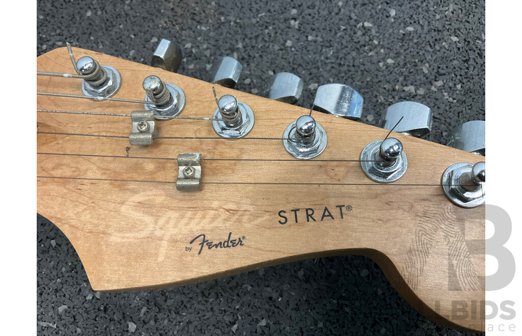 SQUIER by Fender Strat Electric Guitar in White Pearl