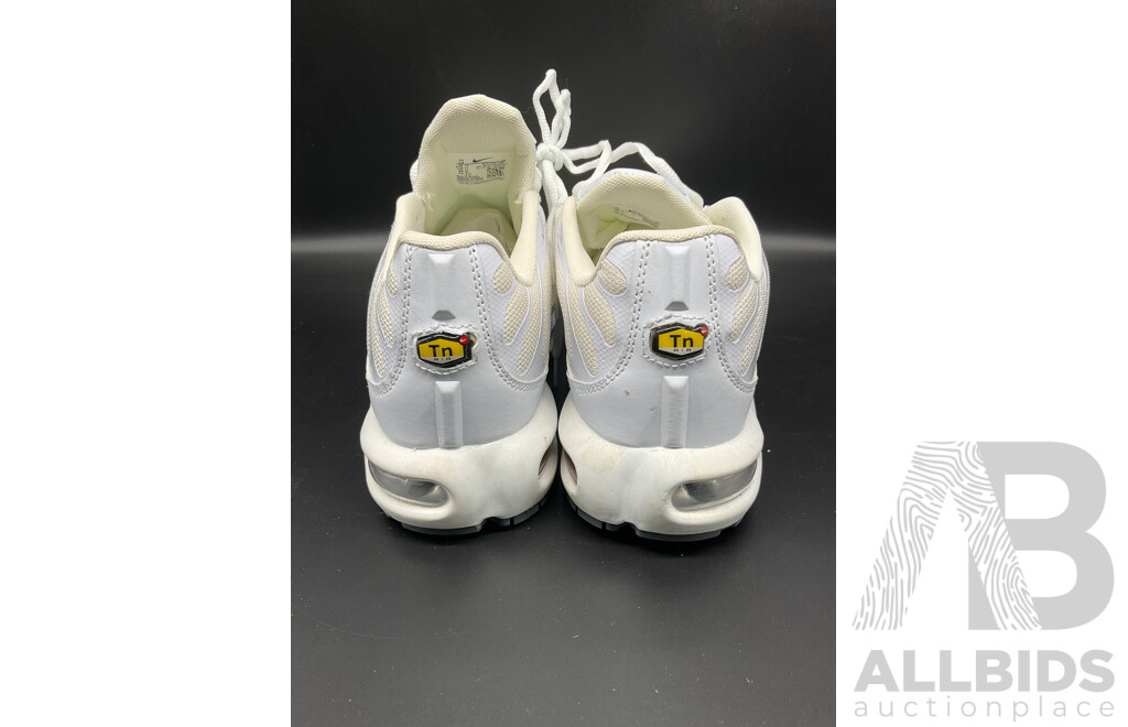 Air Max Plus Light Retro Aqua Fade Sneakers, Air Max Plus White Mens Sneakers - Both Branded NIKE - Lot of 2