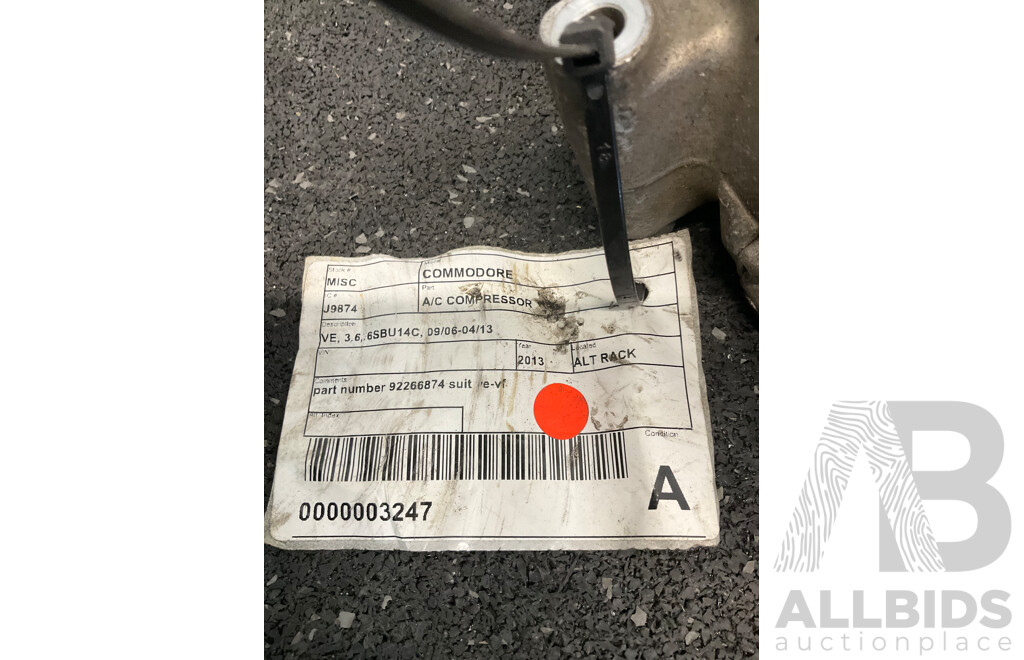 Commodore A/C Compressor (part No 92266874 Suit Ve-vf) - Lot of 2
