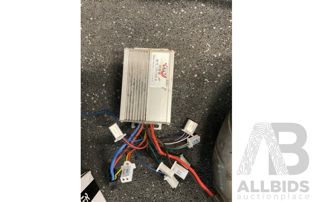 Electric Scooter and Spare Part Including Wheels, Batteries and More