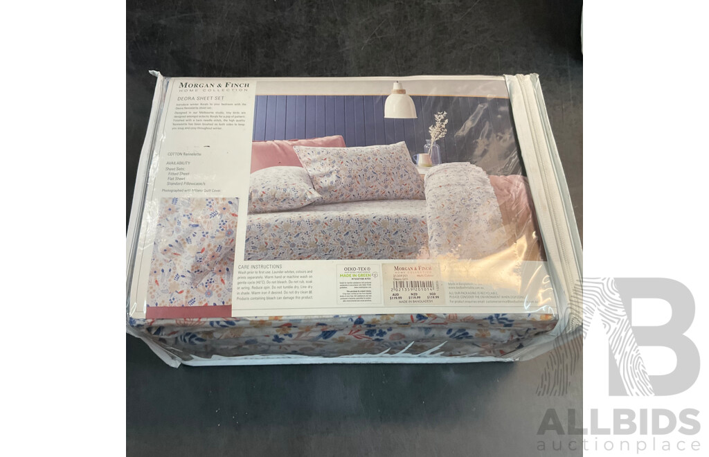 Assorted Queen Size Bed Sheet Sets & Amaging Mum Satin Sleep Set - Lot of 6