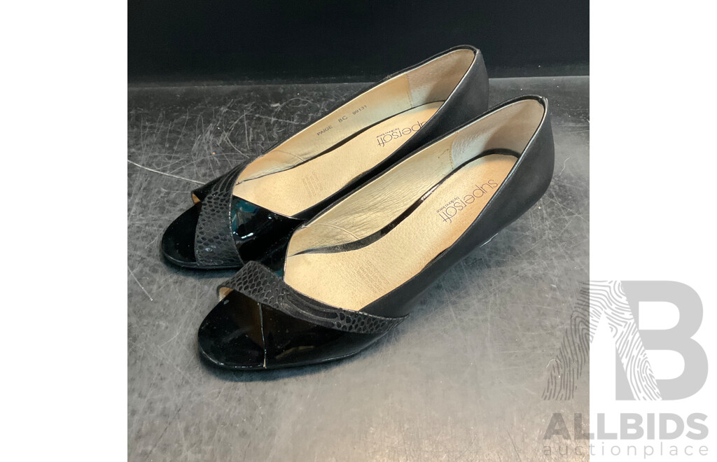 Assorted Women's Open Toe Shoes Included Supersoft, Portland and More - Size 38/39/8 - Lot of 5