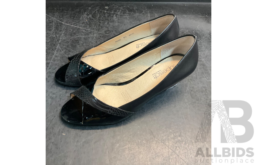 Assorted Women's Open Toe Shoes Included Supersoft, Portland and More - Size 38/39/8 - Lot of 5