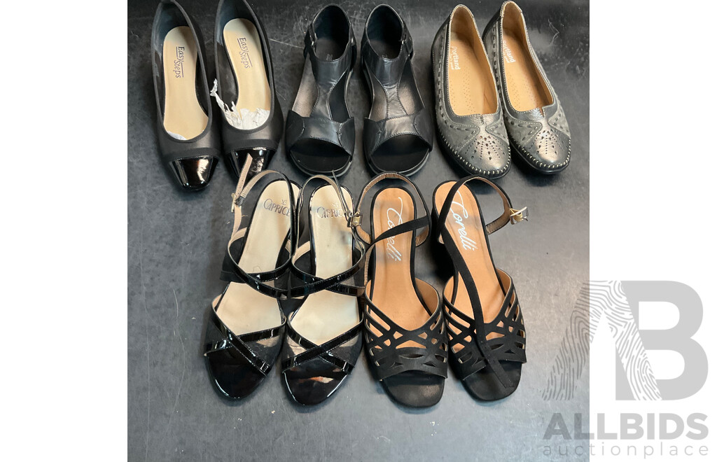 Assorted Women's Open Toe Shoes & Loafers Included , Portland and More - Size 38/39/9/8c/6 - Lot of 5