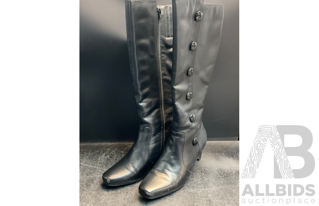 Assorted Women's Black Short & Long Boots  - Size 39/8/9 - Lot of 4
