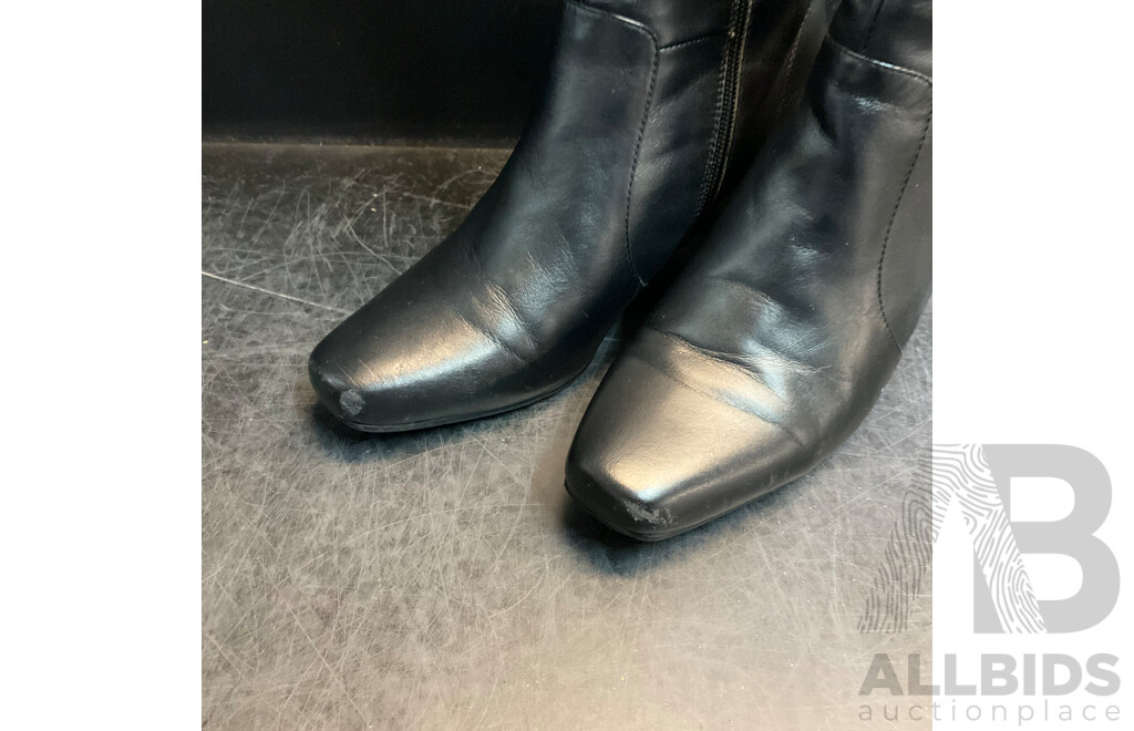 Assorted Women's Black Short & Long Boots  - Size 39/8/9 - Lot of 4