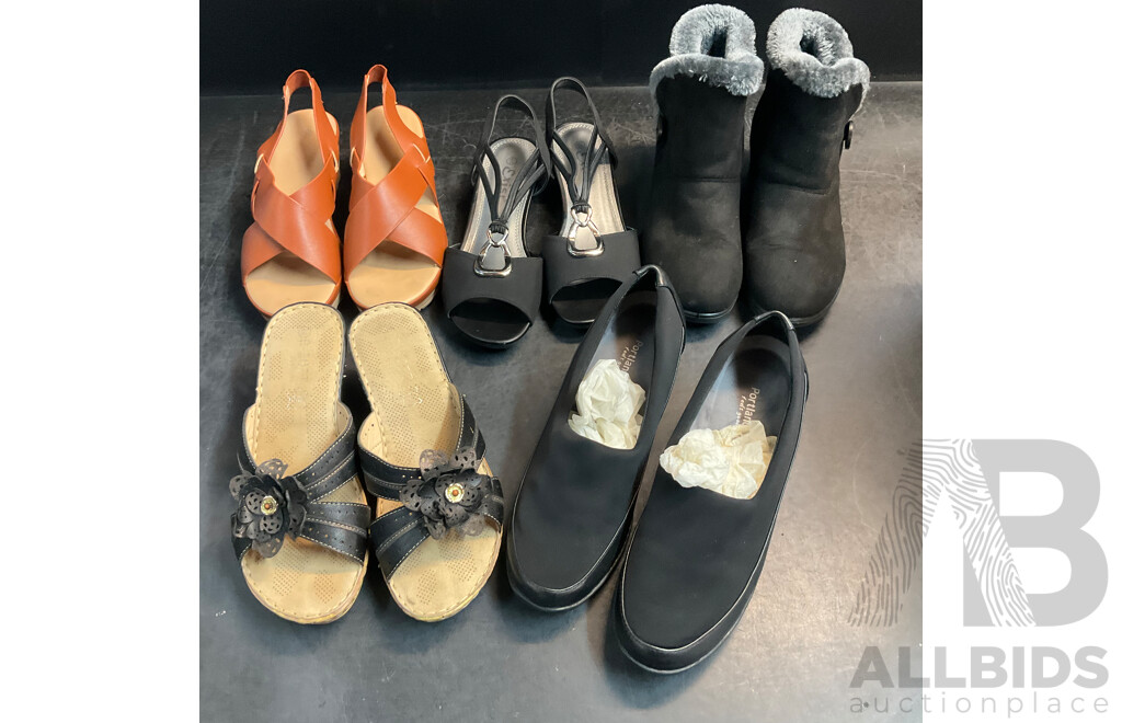 Assorted Women's Shoes - Size 8/38/8/39 - Lot of 5