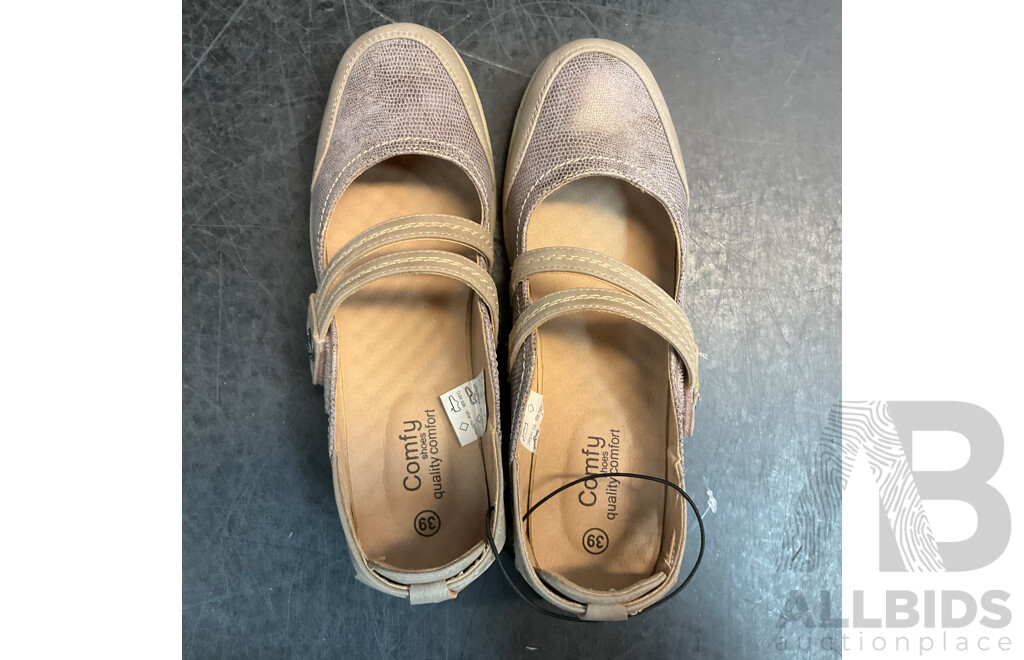 Assorted Women's Open Toes Shoes & Loafers - Size 39/9 - Lot of 6