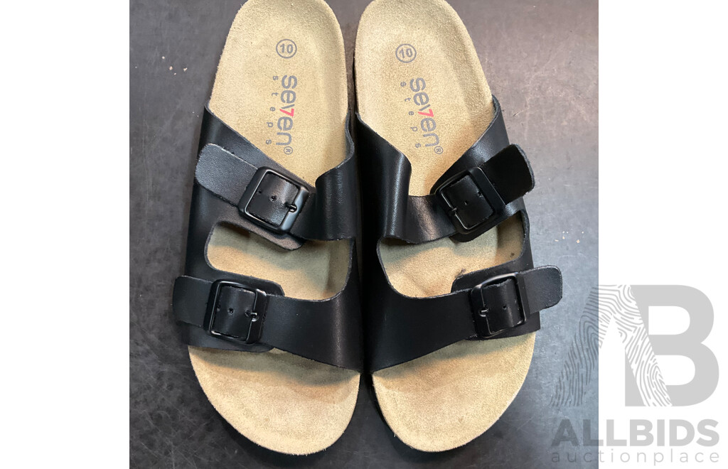 Assorted Women's Open Toes Shoes/ Loafers/Indoor Slippers & More - Various Sizes - Lot of 15