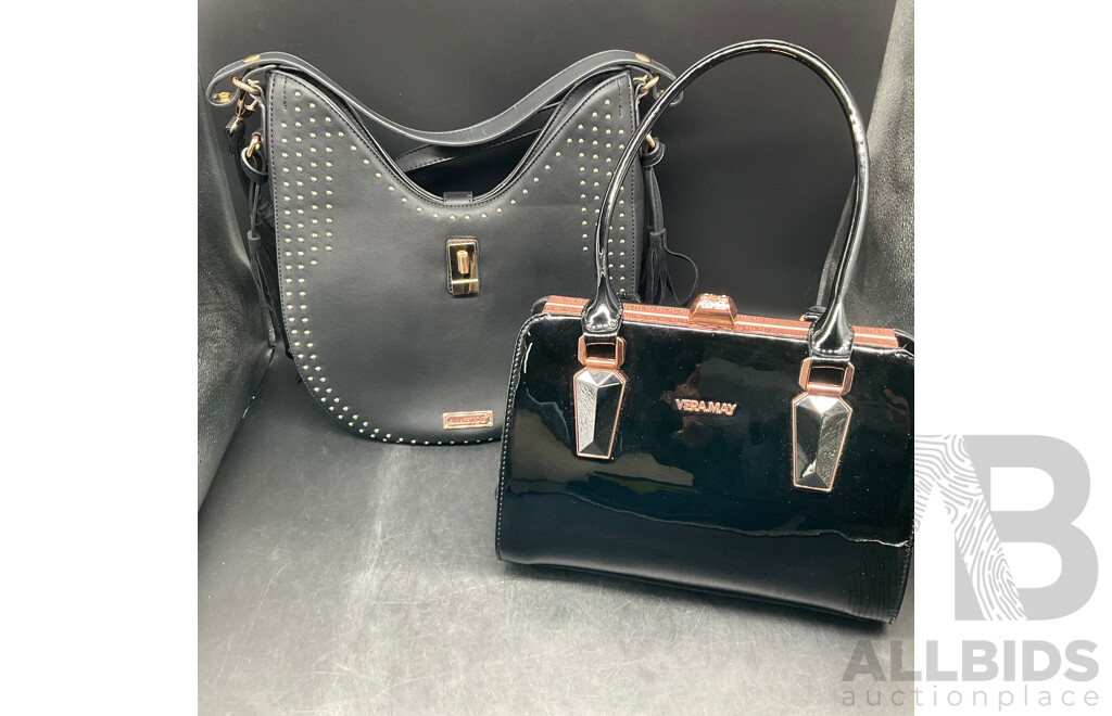AMEISE Black Shoulder Bag & VERAMAY Handbag - Lot of 2