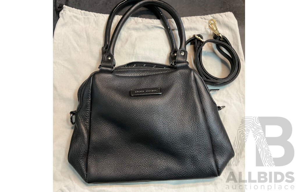 STATUS ANXIETY Leather Crossbody Bag & BASQUE Black Shoulder Bag & CEllINI Crossbody Bag - Lot of 4