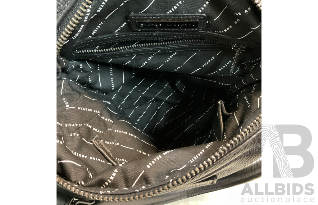 STATUS ANXIETY Leather Crossbody Bag & BASQUE Black Shoulder Bag & CEllINI Crossbody Bag - Lot of 4